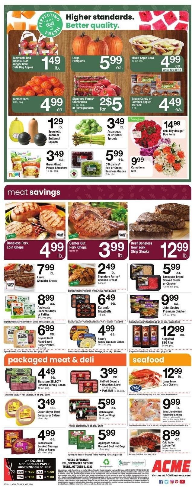 ACME (DE, NJ, NY, PA) Weekly Ad Flyer Specials September 30 to October 6, 2022