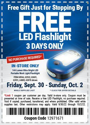Harbor Freight Weekly Ad Flyer Specials September 30 to October 2, 2022