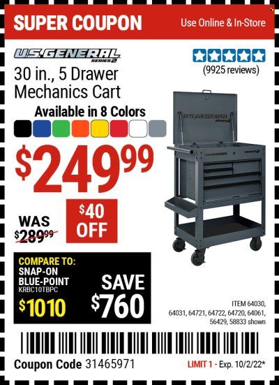 Harbor Freight Weekly Ad Flyer Specials September 30 to October 2, 2022