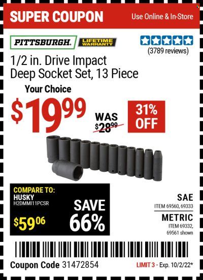 Harbor Freight Weekly Ad Flyer Specials September 30 to October 2, 2022
