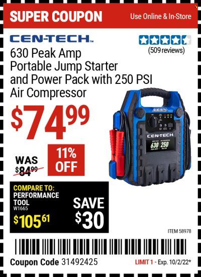 Harbor Freight Weekly Ad Flyer Specials September 30 to October 2, 2022