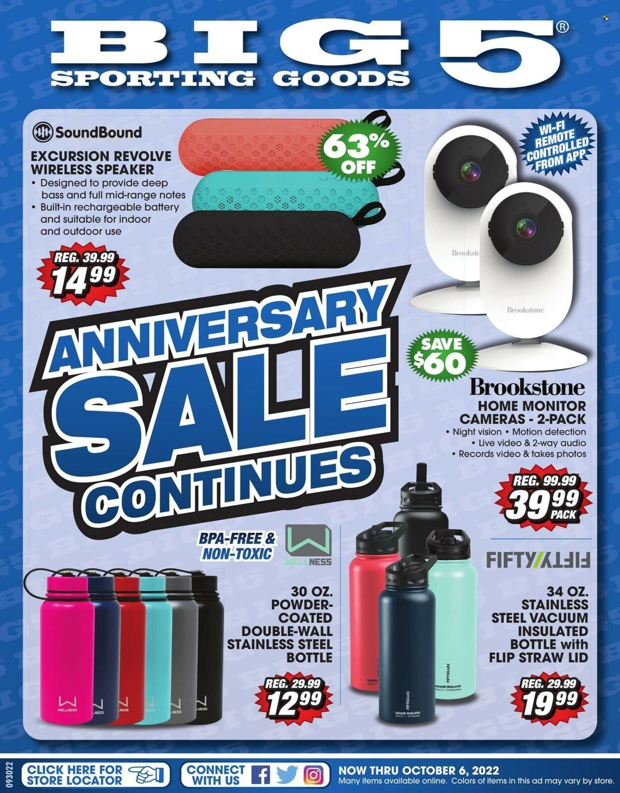 Big 5 (AZ, CA, CO, ID, NM, OR, UT, WA) Weekly Ad Flyer Specials September 30 to October 6, 2022
