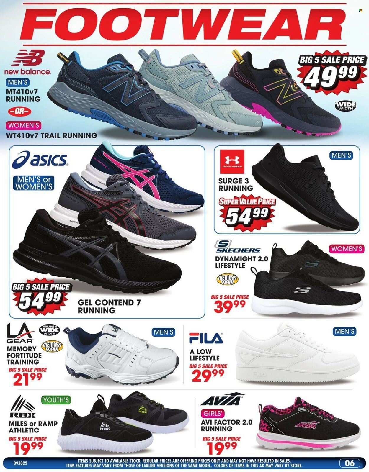 Big 5 (AZ, CA, CO, ID, NM, OR, UT, WA) Weekly Ad Flyer Specials September 30 to October 6, 2022