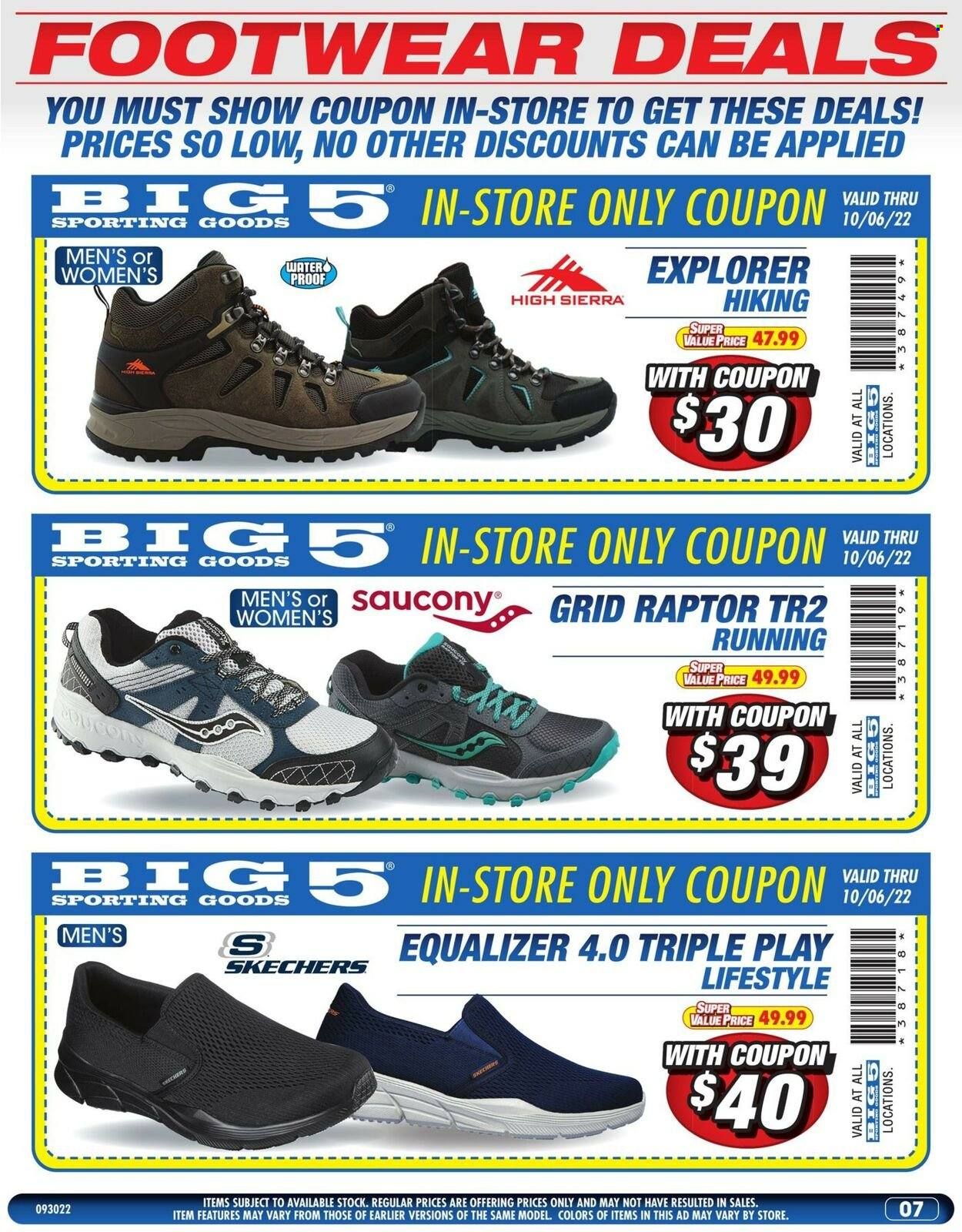 Big 5 (AZ, CA, CO, ID, NM, OR, UT, WA) Weekly Ad Flyer Specials September 30 to October 6, 2022