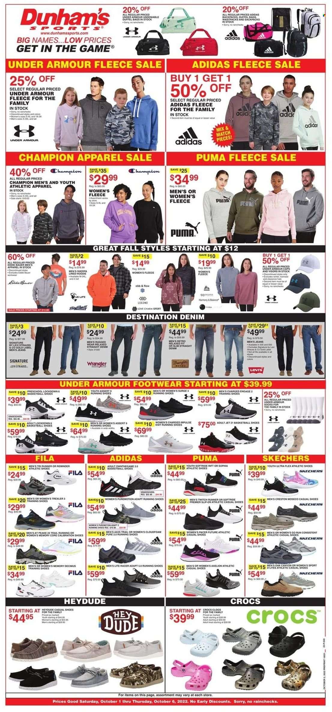 Dunham's Sports (MI, PA, WI) Weekly Ad Flyer Specials October 1 to October 6, 2022