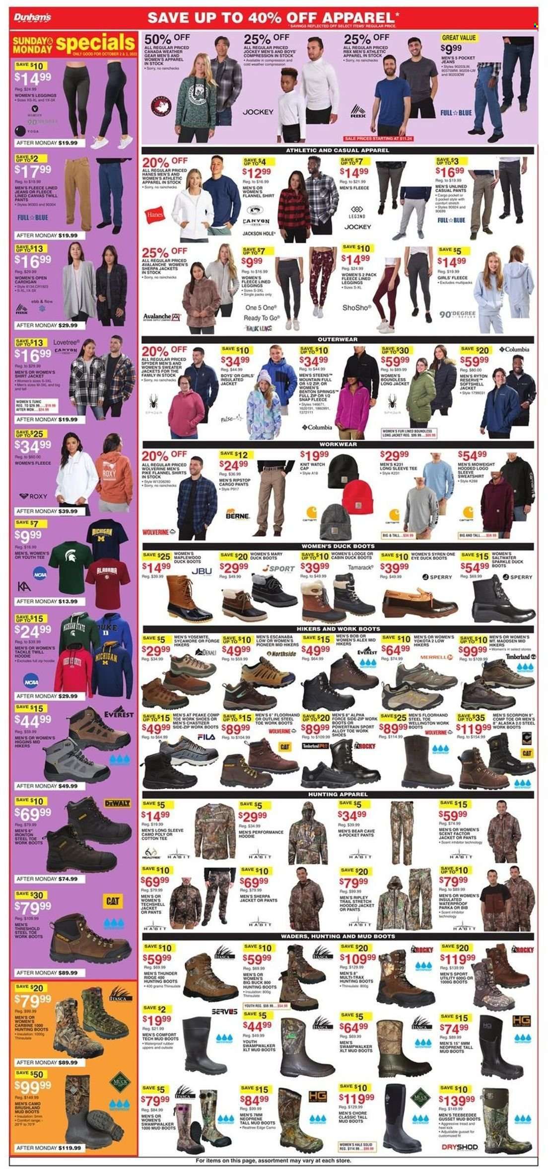 Dunham's Sports (MI) Weekly Ad Flyer Specials October 1 to October 6, 2022