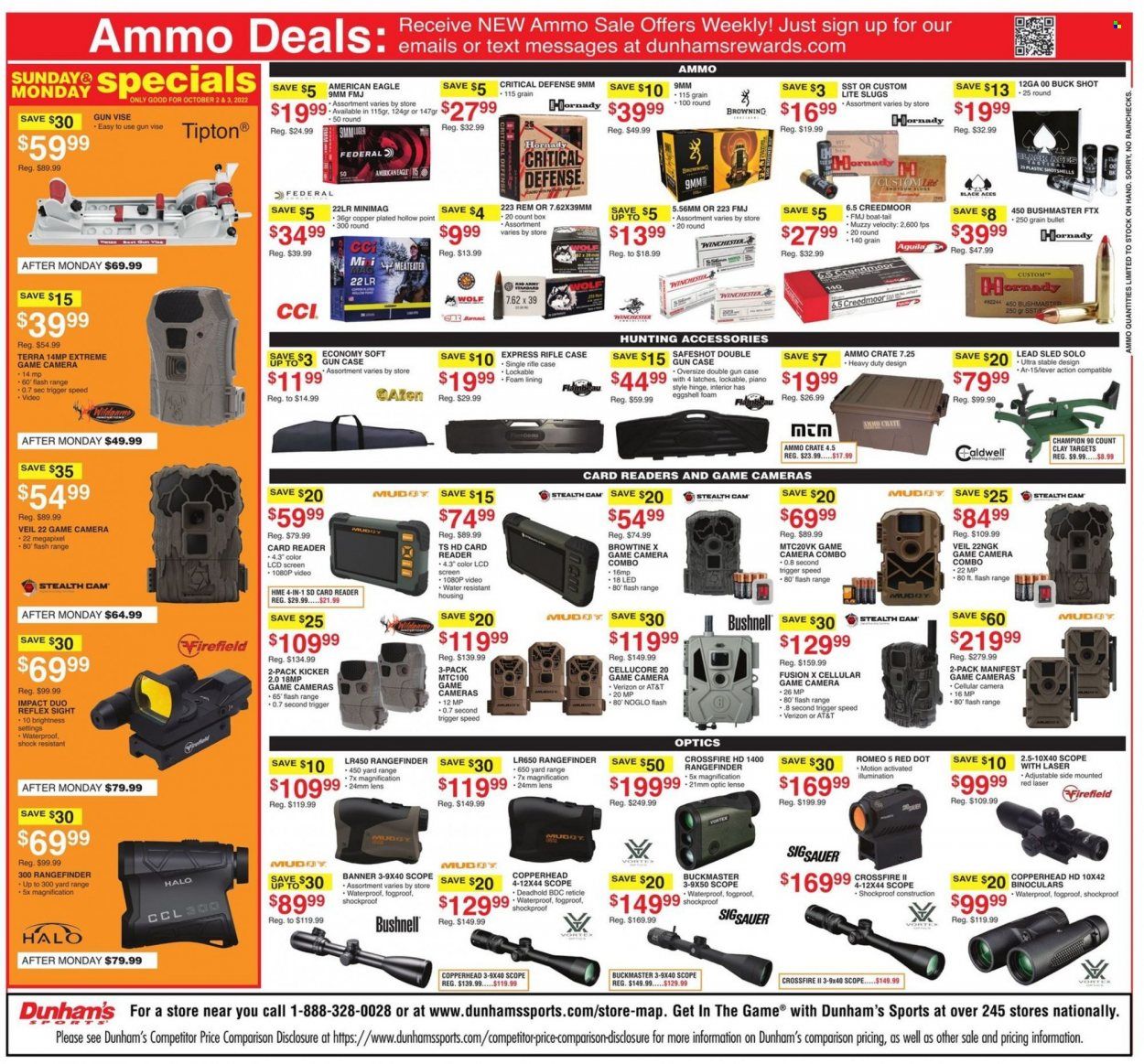 Dunham's Sports (MI) Weekly Ad Flyer Specials October 1 to October 6, 2022