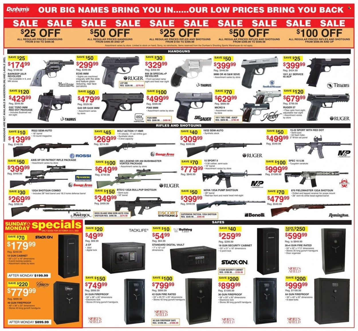 Dunham's Sports (MI) Weekly Ad Flyer Specials October 1 to October 6, 2022