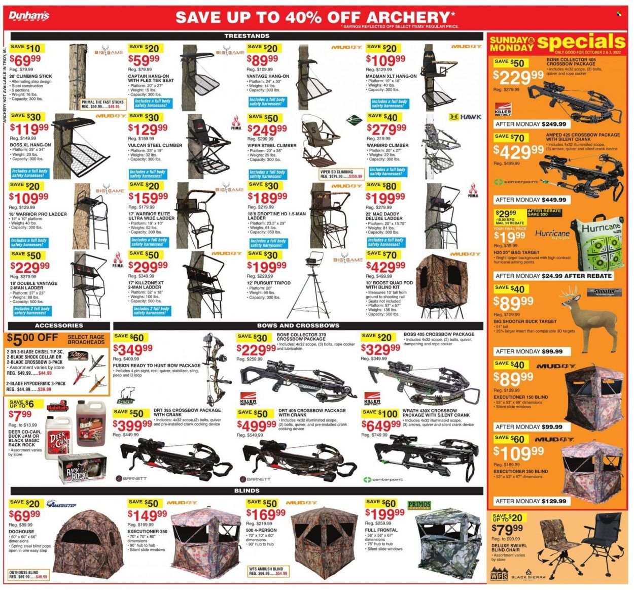 Dunham's Sports Weekly Ad Flyer Specials October 1 to October 6, 2022