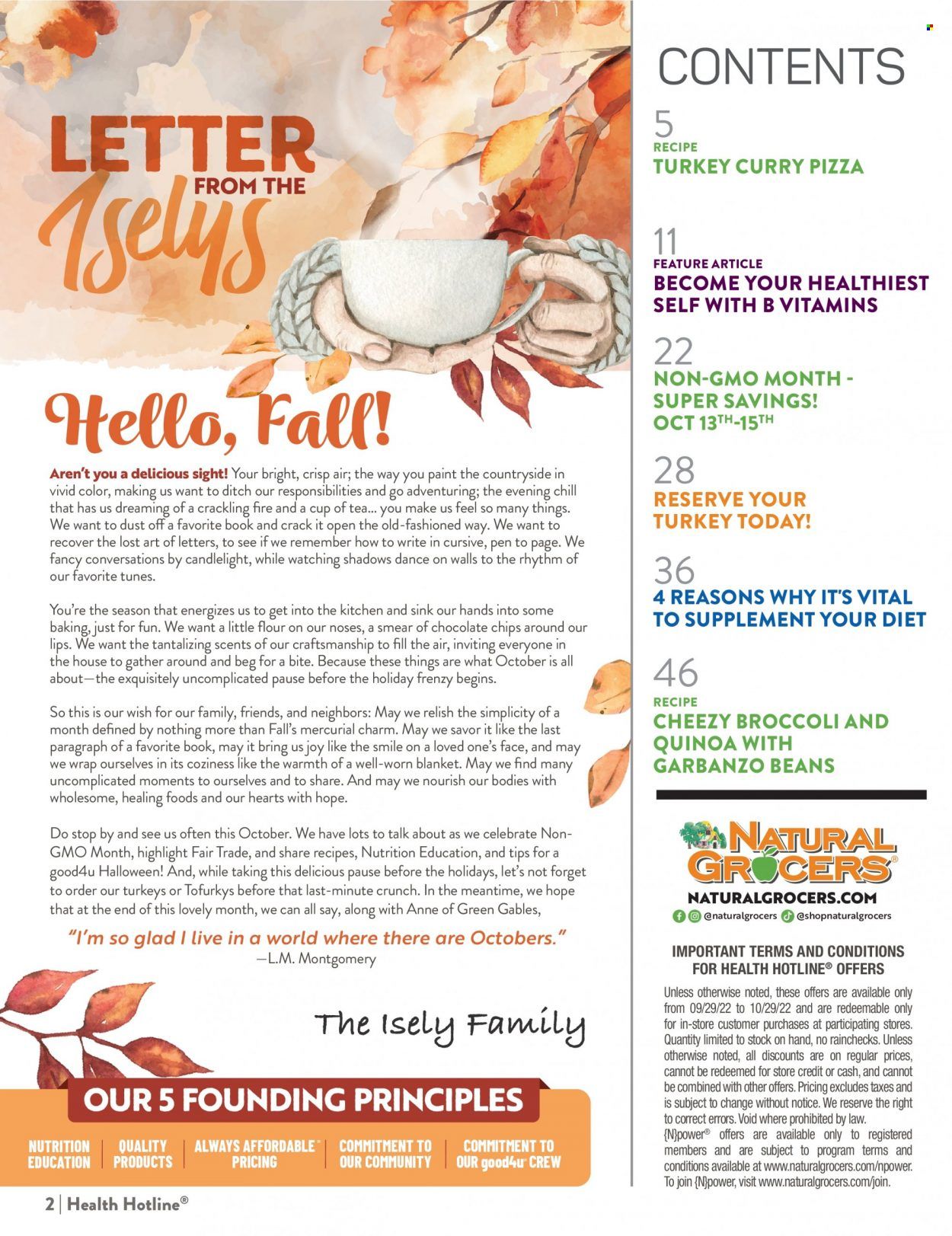 Natural Grocers Weekly Ad Flyer Specials September 29 to October 29, 2022