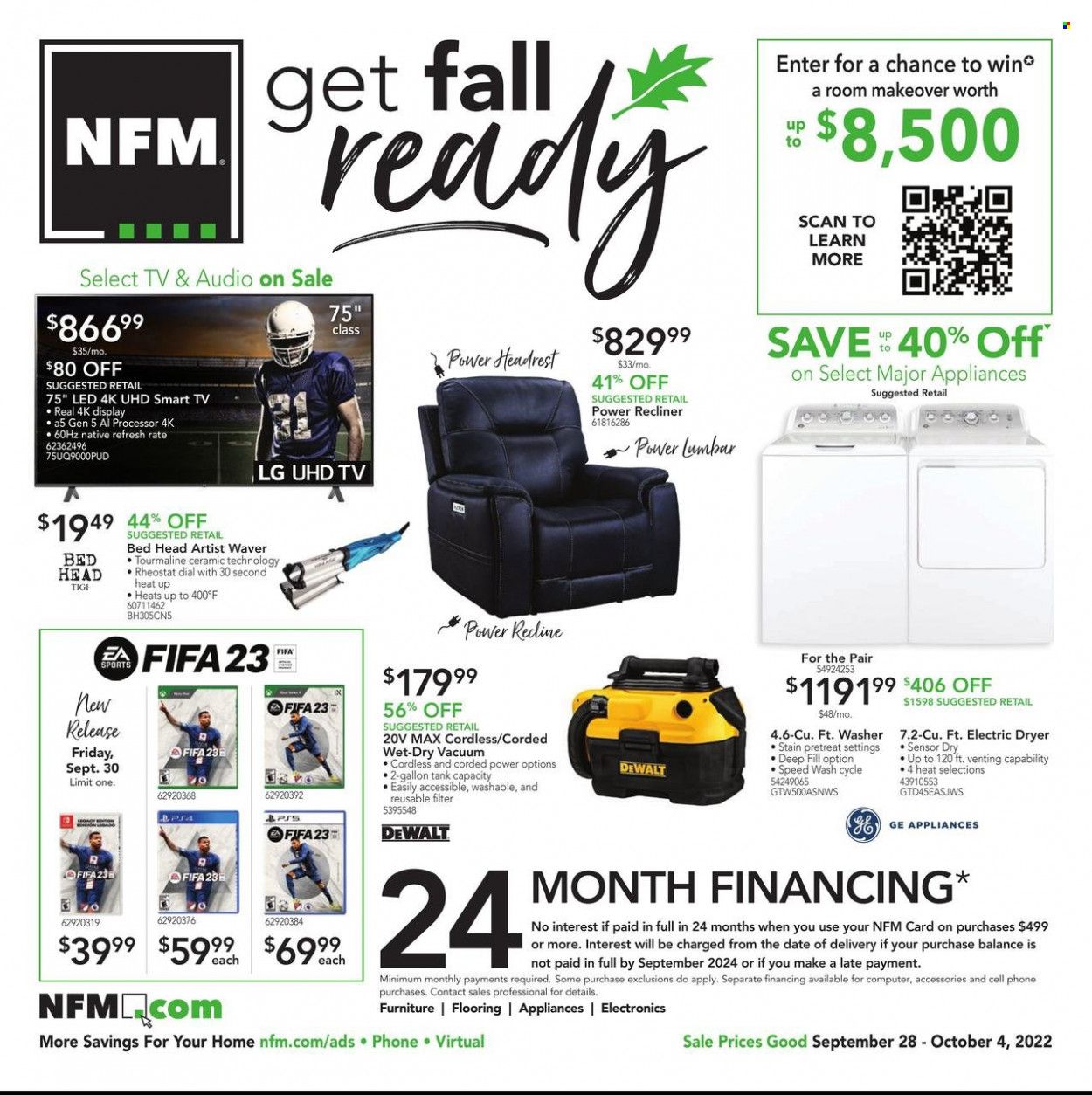 Nebraska Furniture Mart (IA, KS, NE, TX) Weekly Ad Flyer Specials September 28 to October 4, 2022