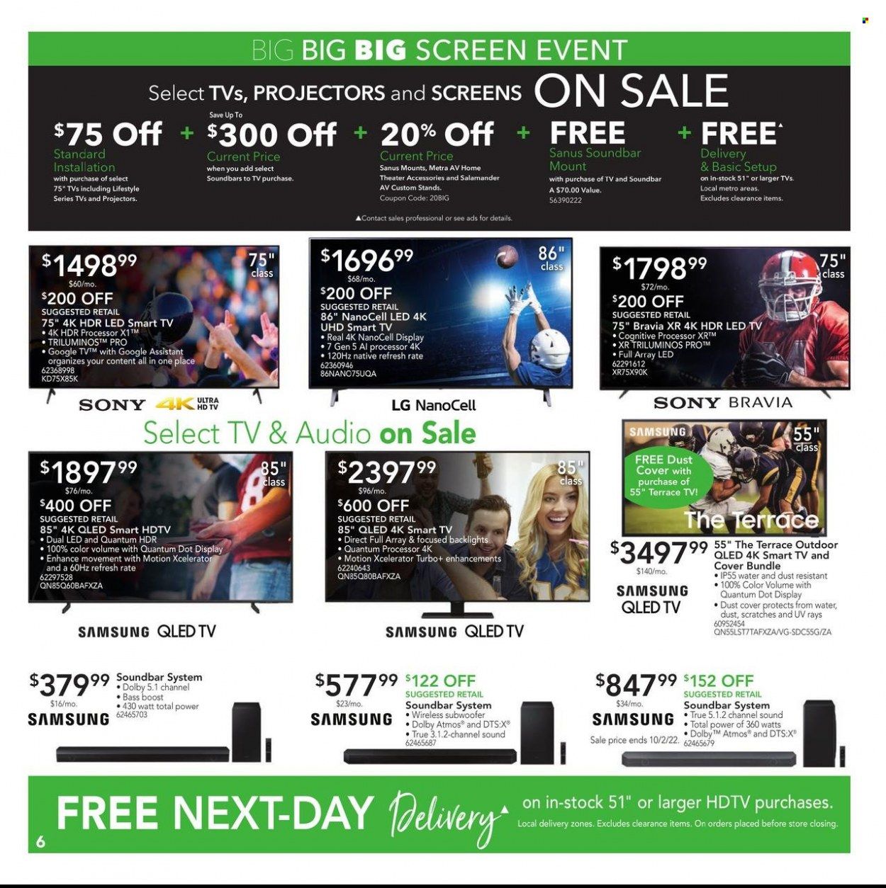 Nebraska Furniture Mart (IA, KS, NE, TX) Weekly Ad Flyer Specials September 28 to October 4, 2022