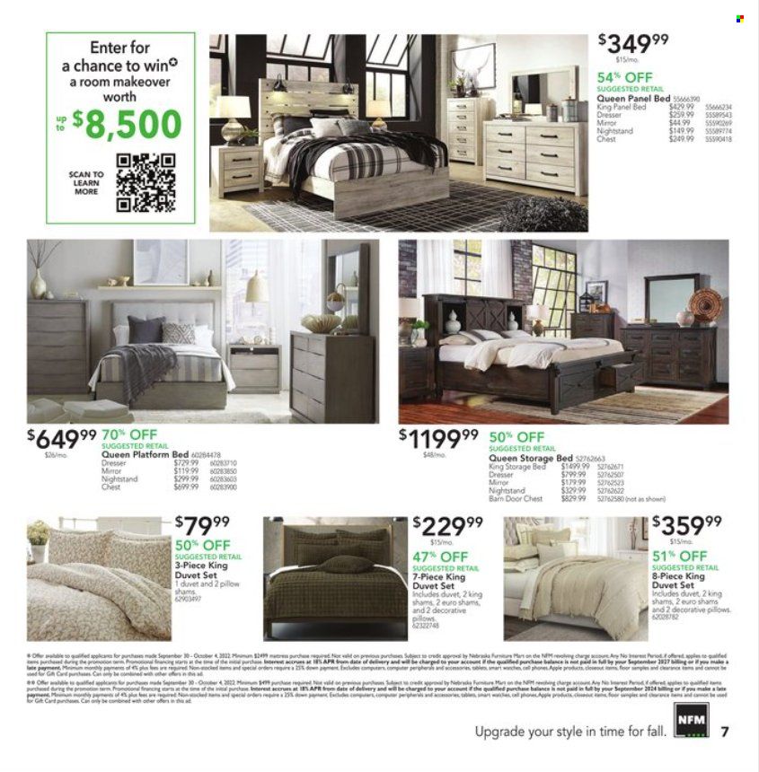 Nebraska Furniture Mart (IA, KS, NE, TX) Weekly Ad Flyer Specials September 30 to October 4, 2022