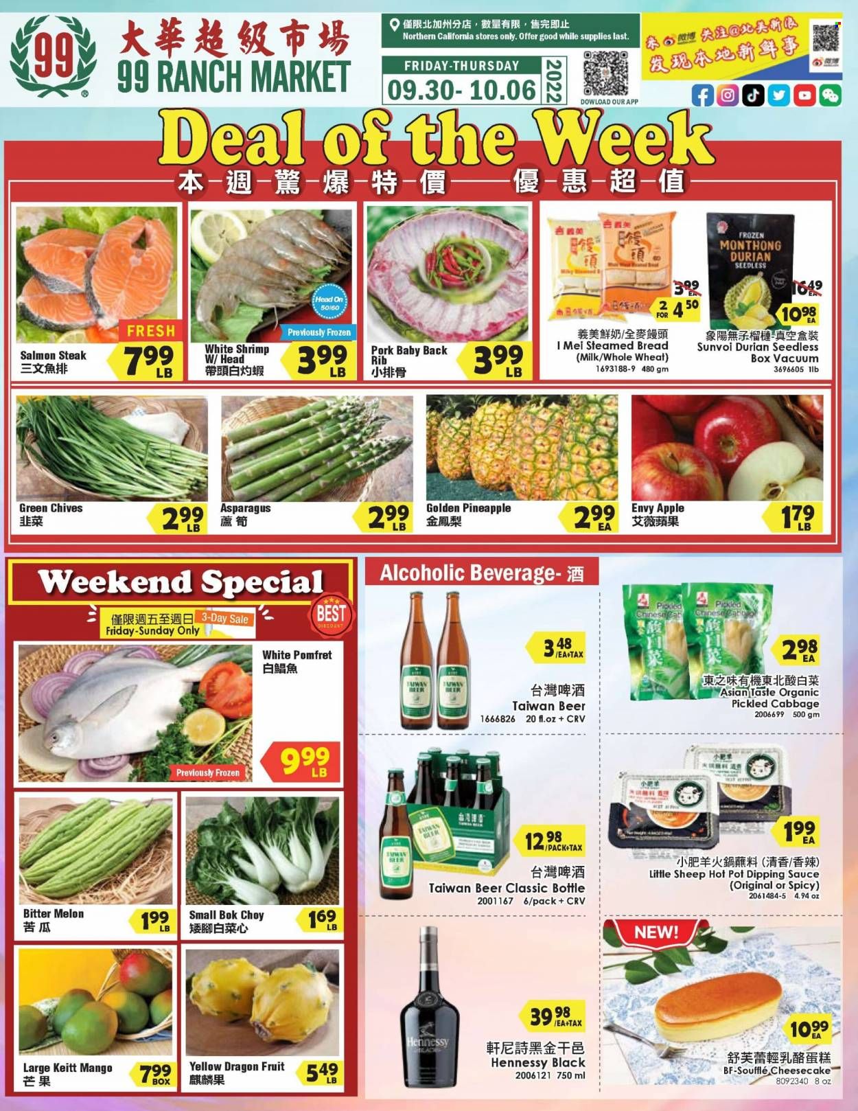 99 Ranch Market (92, CA) Weekly Ad Flyer Specials September 30 to October 6, 2022