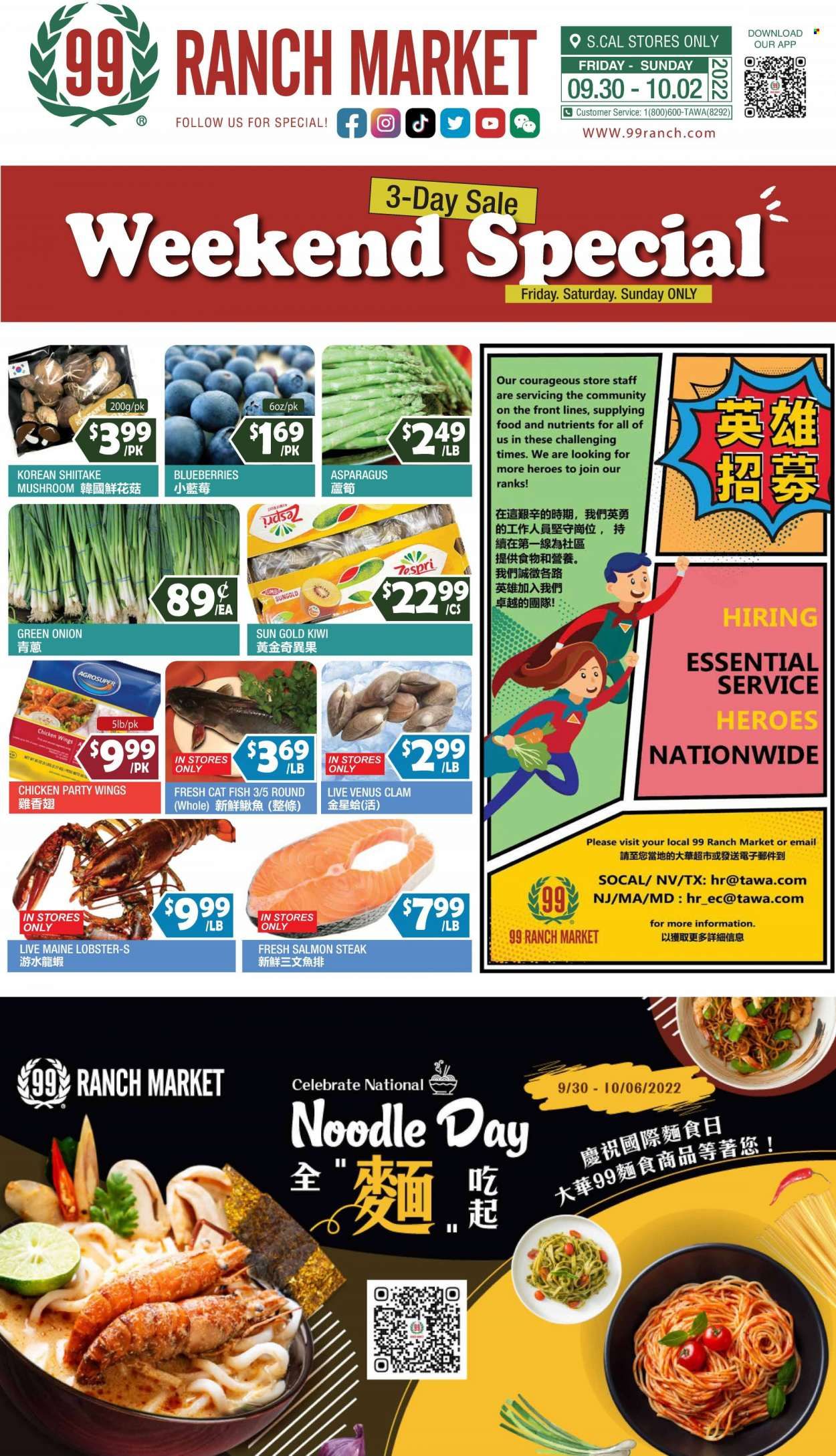99 Ranch Market (40, CA) Weekly Ad Flyer Specials September 30 to October 6, 2022