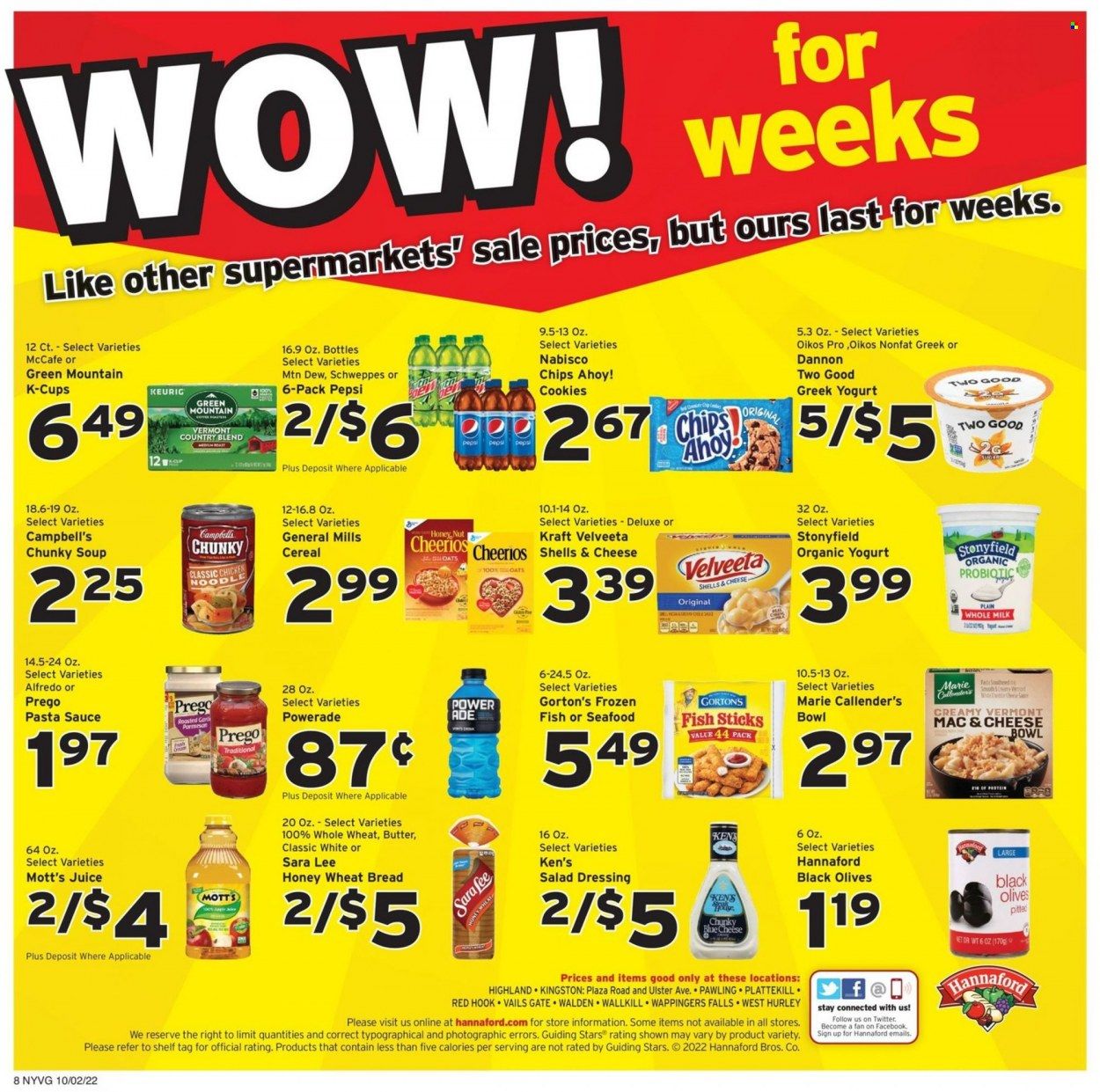 Hannaford (NY) Weekly Ad Flyer Specials October 2 to October 8, 2022