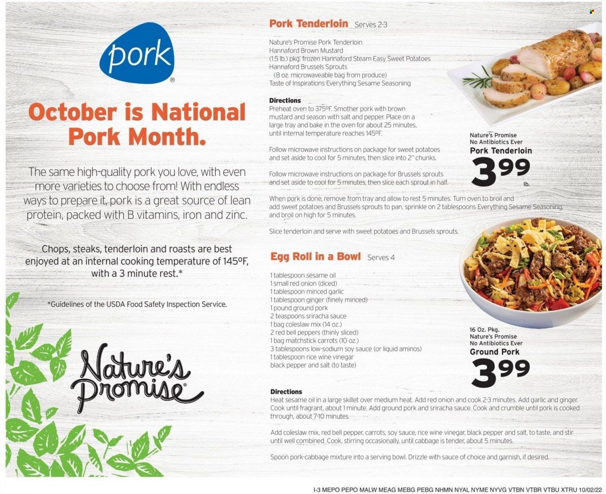 Hannaford (NY) Weekly Ad Flyer Specials October 2 to October 8, 2022