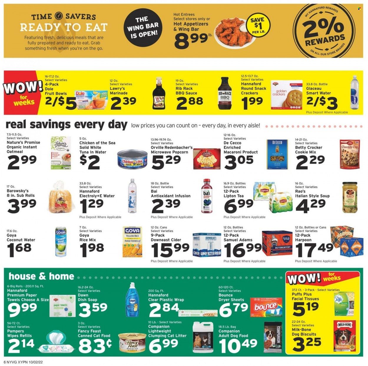Hannaford (NY) Weekly Ad Flyer Specials October 2 to October 8, 2022