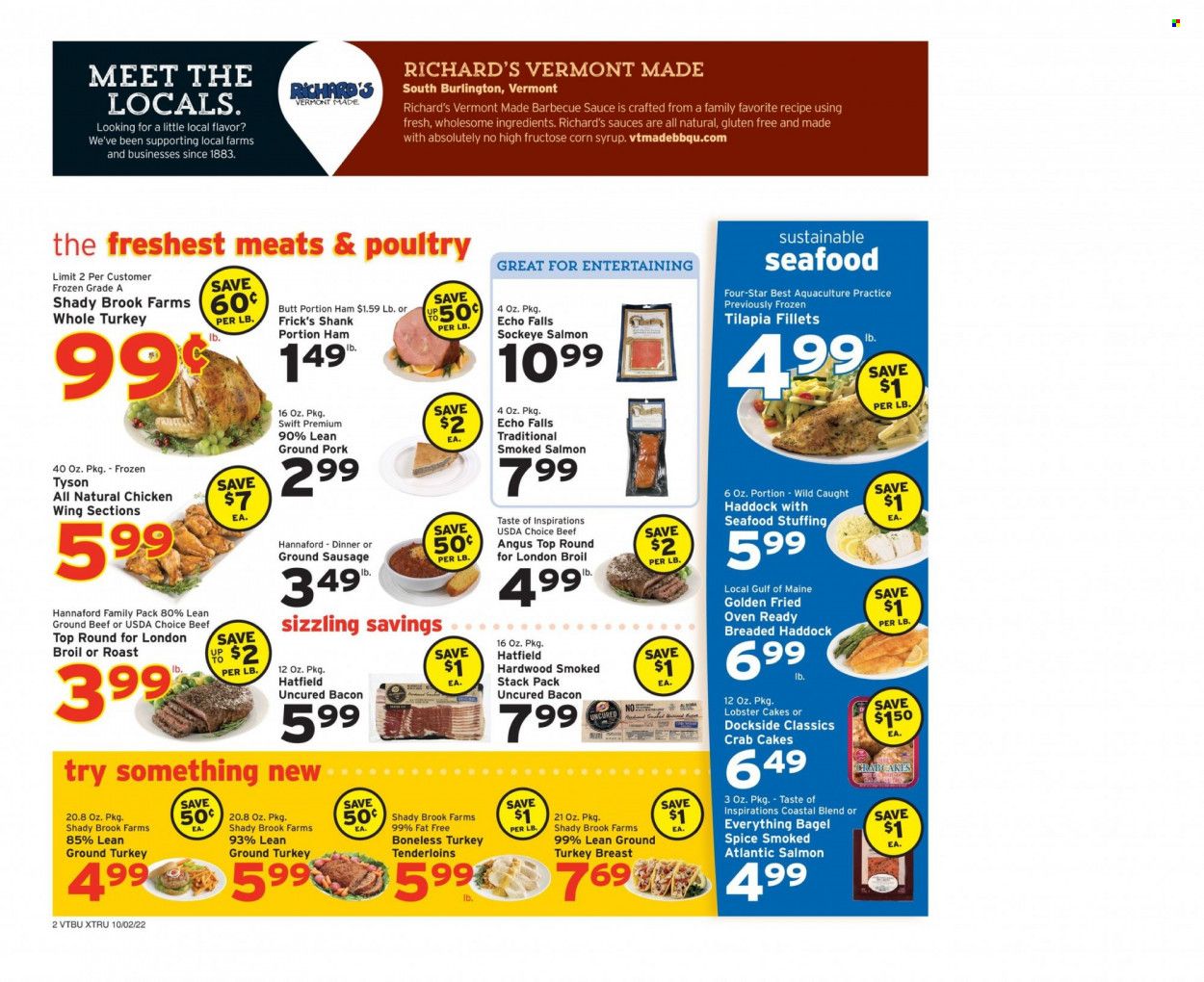 Hannaford (VT) Weekly Ad Flyer Specials October 2 to October 8, 2022
