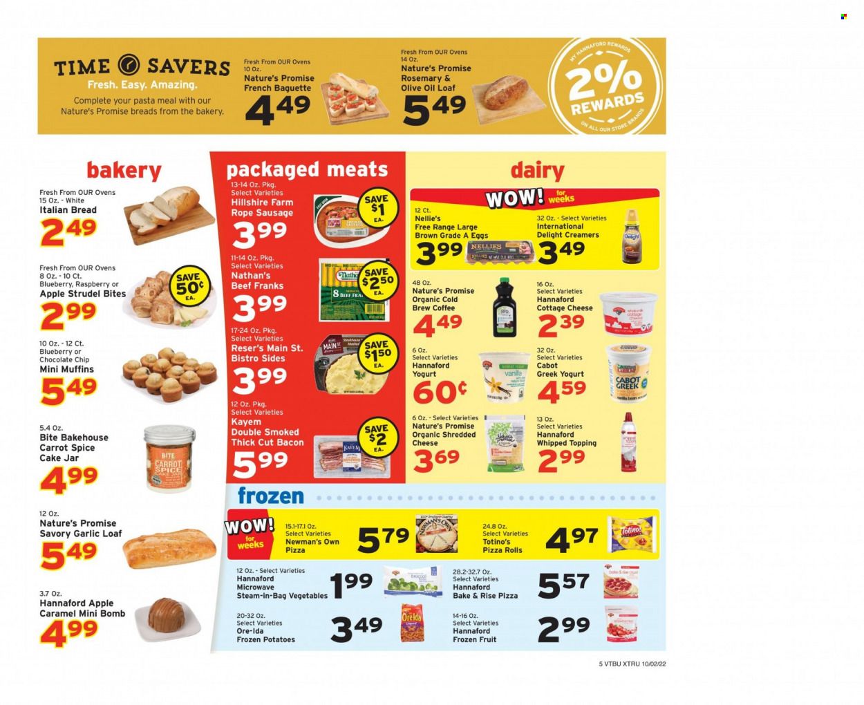 Hannaford (VT) Weekly Ad Flyer Specials October 2 to October 8, 2022