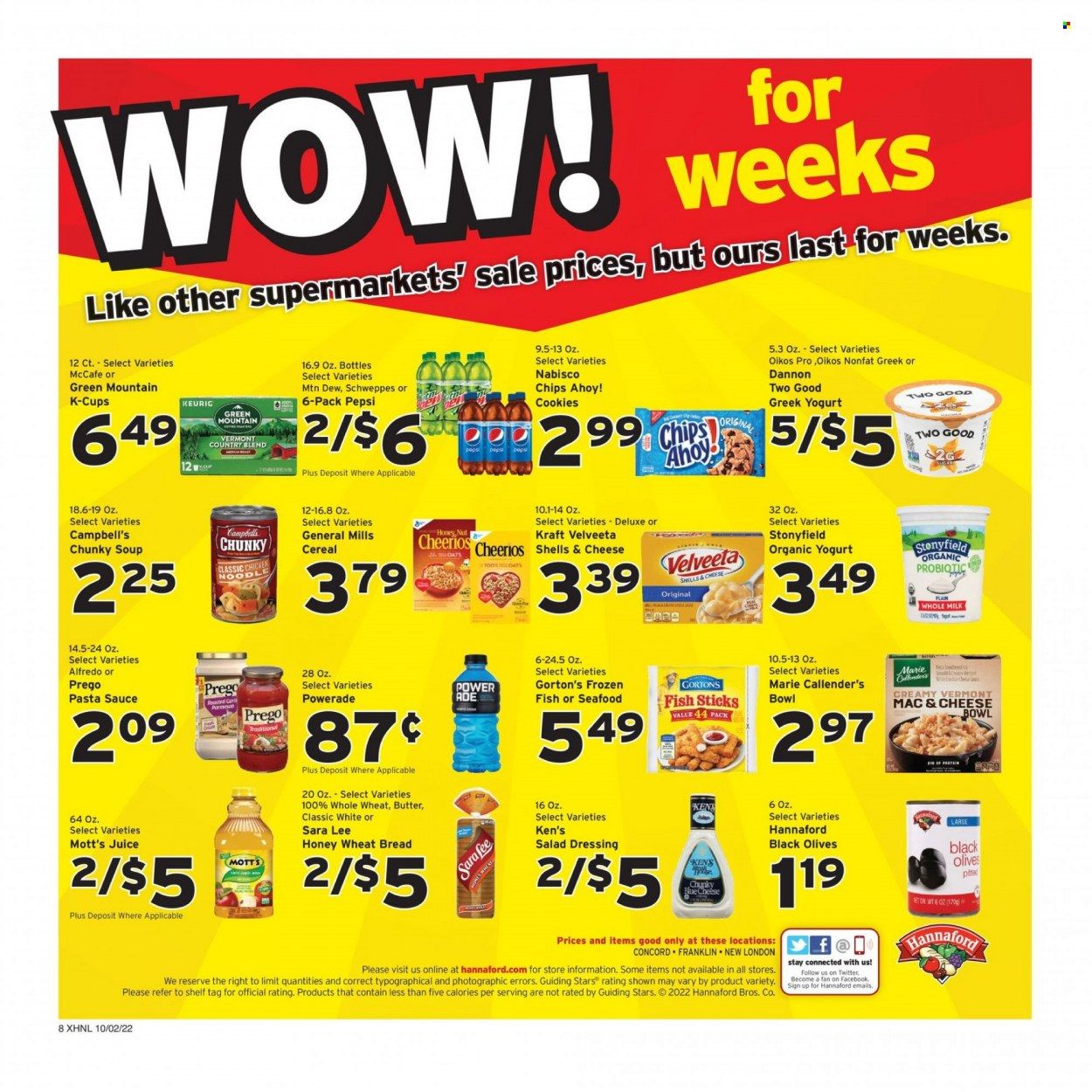 Hannaford (NH) Weekly Ad Flyer Specials October 2 to October 8, 2022