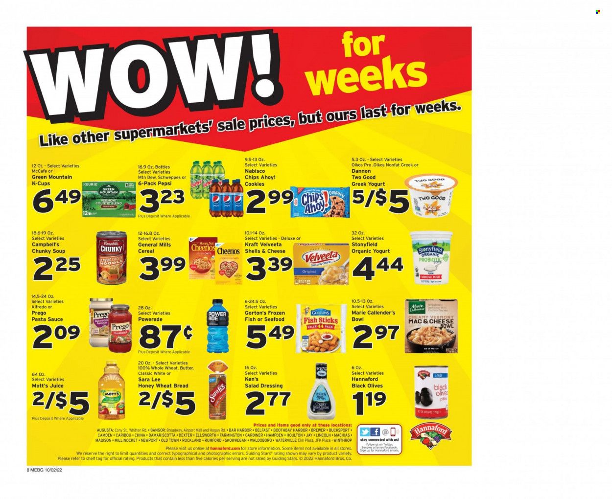 Hannaford (ME) Weekly Ad Flyer Specials October 2 to October 8, 2022