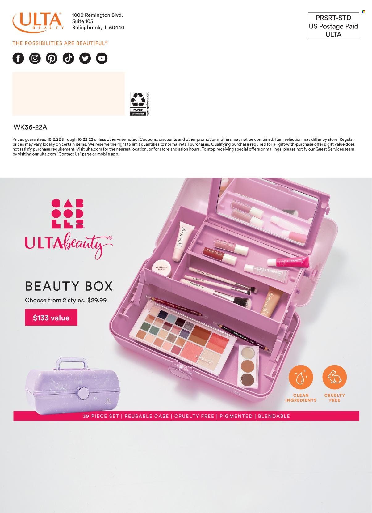 Ulta Beauty Weekly Ad Flyer Specials October 2 to October 22, 2022
