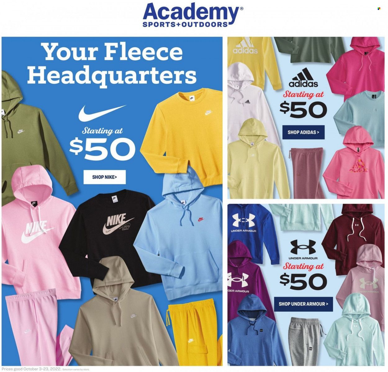 Academy Sports + Outdoors Weekly Ad Flyer Specials October 3 to October 23, 2022
