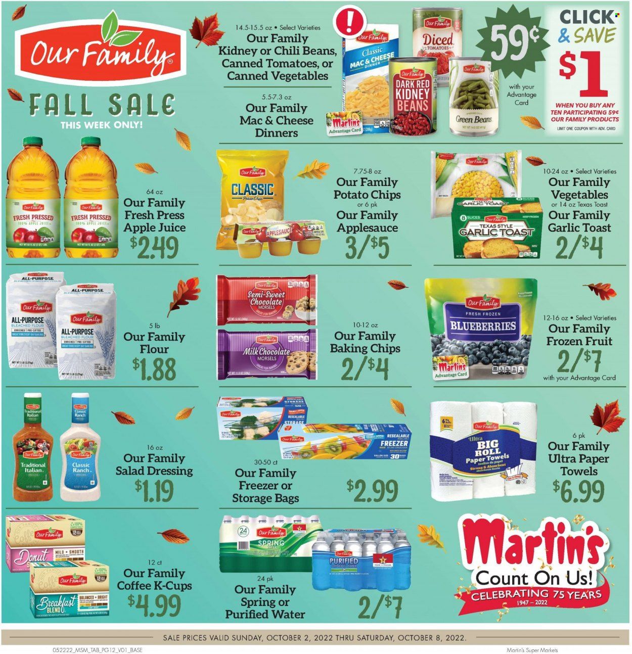 Martin’s (IN, MI) Weekly Ad Flyer Specials October 2 to October 8, 2022