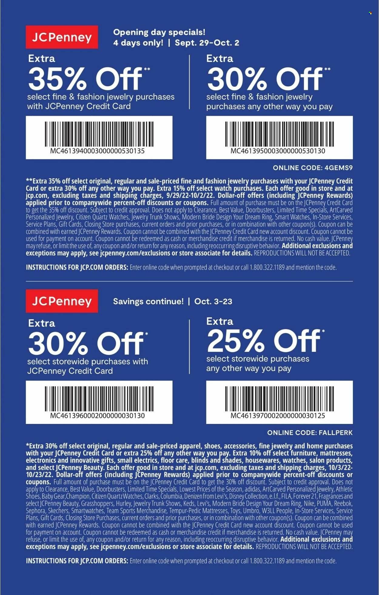 JCPenney Weekly Ad Flyer Specials September 29 to October 23, 2022