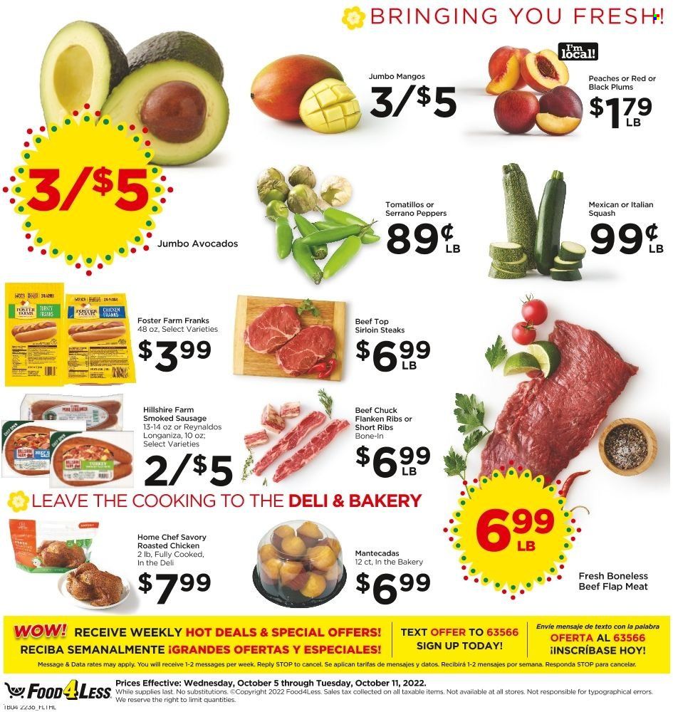 Food 4 Less (CA) Weekly Ad Flyer Specials October 5 to October 11, 2022