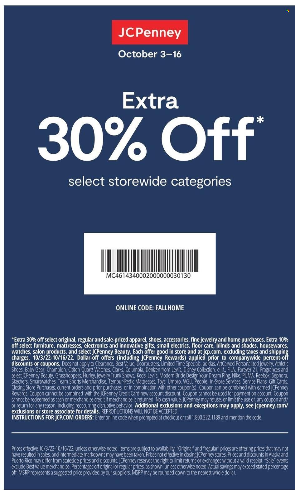 JCPenney Weekly Ad Flyer Specials October 3 to October 16, 2022