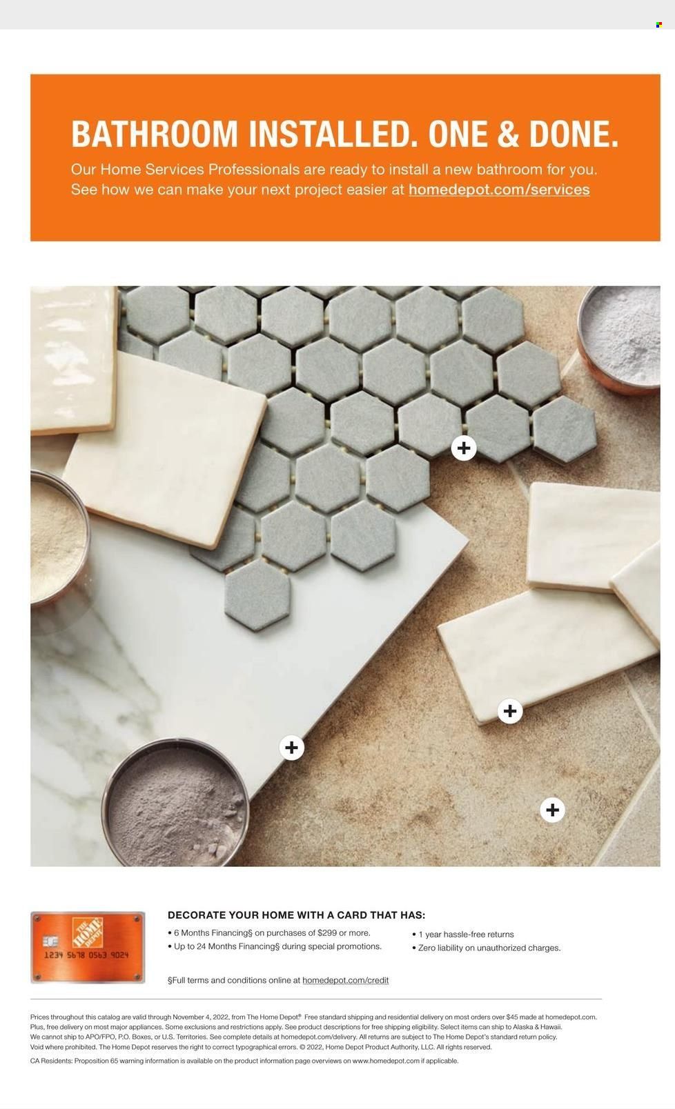 The Home Depot Weekly Ad Flyer Specials October 3 to November 4, 2022