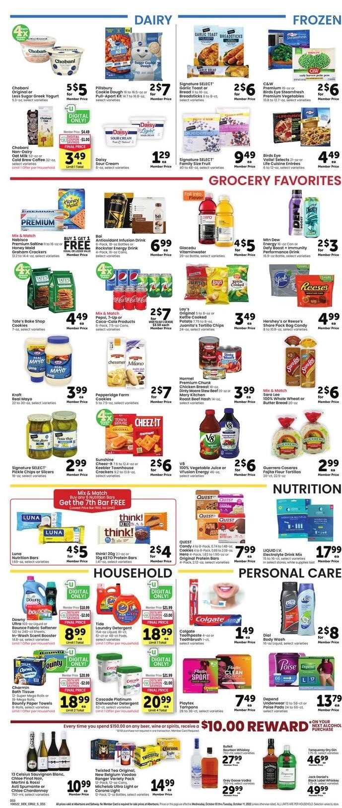 Safeway (SD) Weekly Ad Flyer Specials October 5 to October 11, 2022
