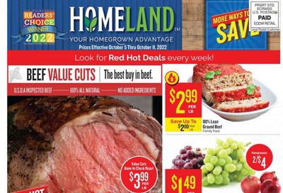Homeland (OK, TX) Weekly Ad Flyer Specials October 5 to October 11, 2022