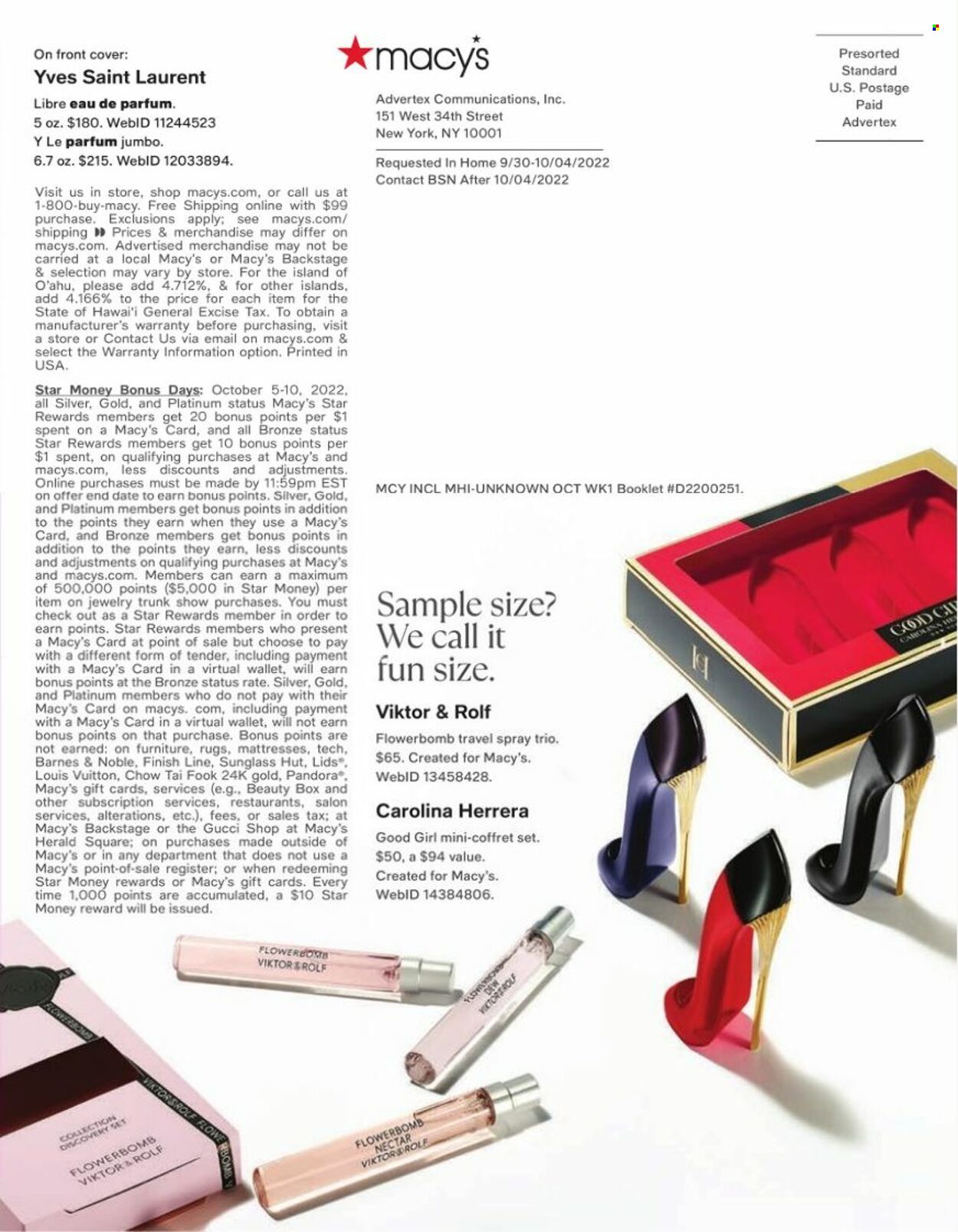 Macy's Weekly Ad Flyer Specials October 5 to October 11, 2022