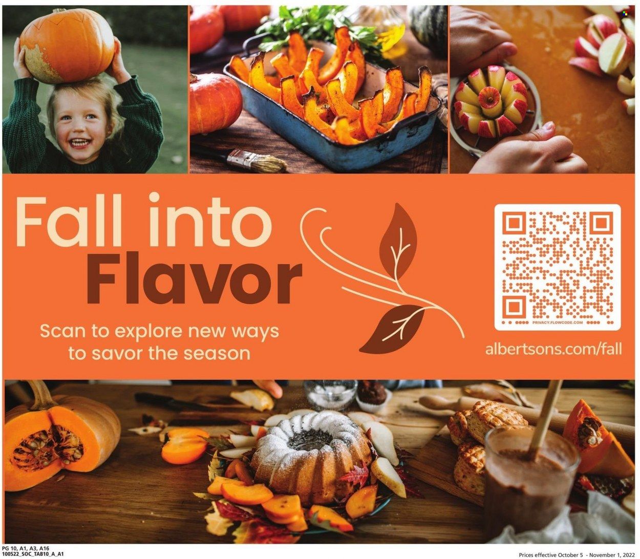 Albertsons (CA, ID, LA, MT, OR, TX, WA) Weekly Ad Flyer Specials October 5 to November 1, 2022