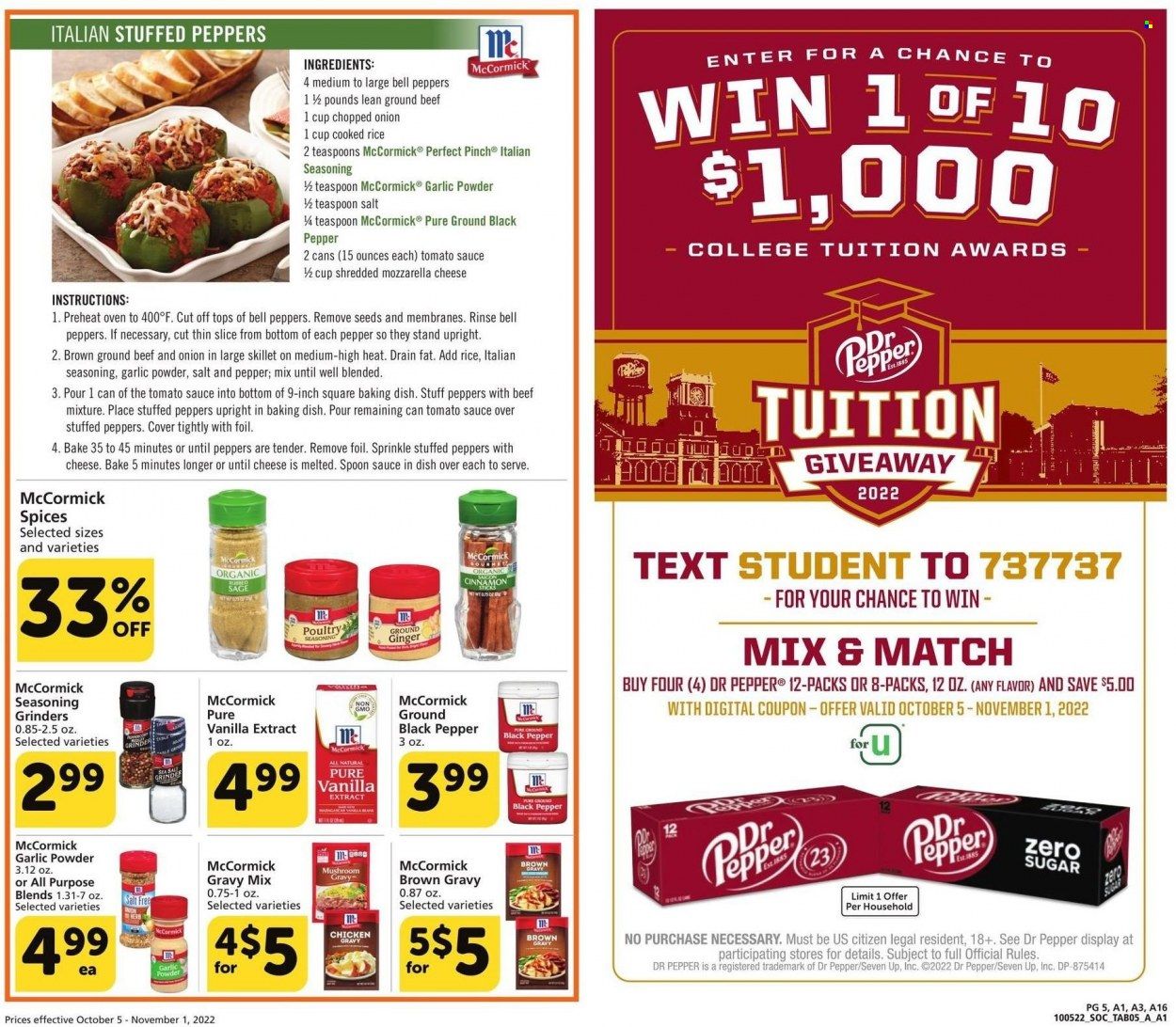 Albertsons (CA, ID, LA, MT, OR, TX, WA) Weekly Ad Flyer Specials October 5 to November 1, 2022