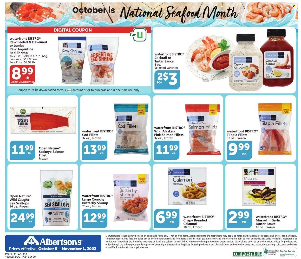 Albertsons (CA, ID, LA, MT, OR, TX, WA) Weekly Ad Flyer Specials October 5 to November 1, 2022