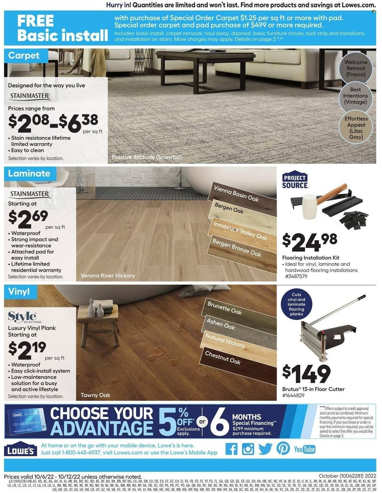 Lowe's Weekly Ad Flyer Specials October 6 to October 12, 2022