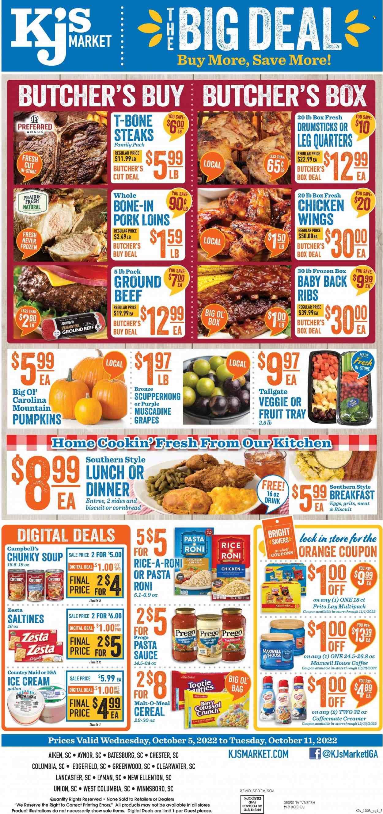 KJ´s Market (GA, SC) Weekly Ad Flyer Specials October 5 to October 11, 2022