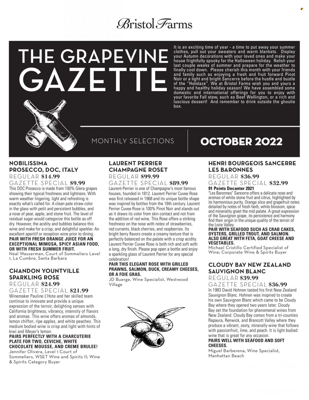 Bristol Farms (CA) Weekly Ad Flyer Specials October 5 to November 1, 2022