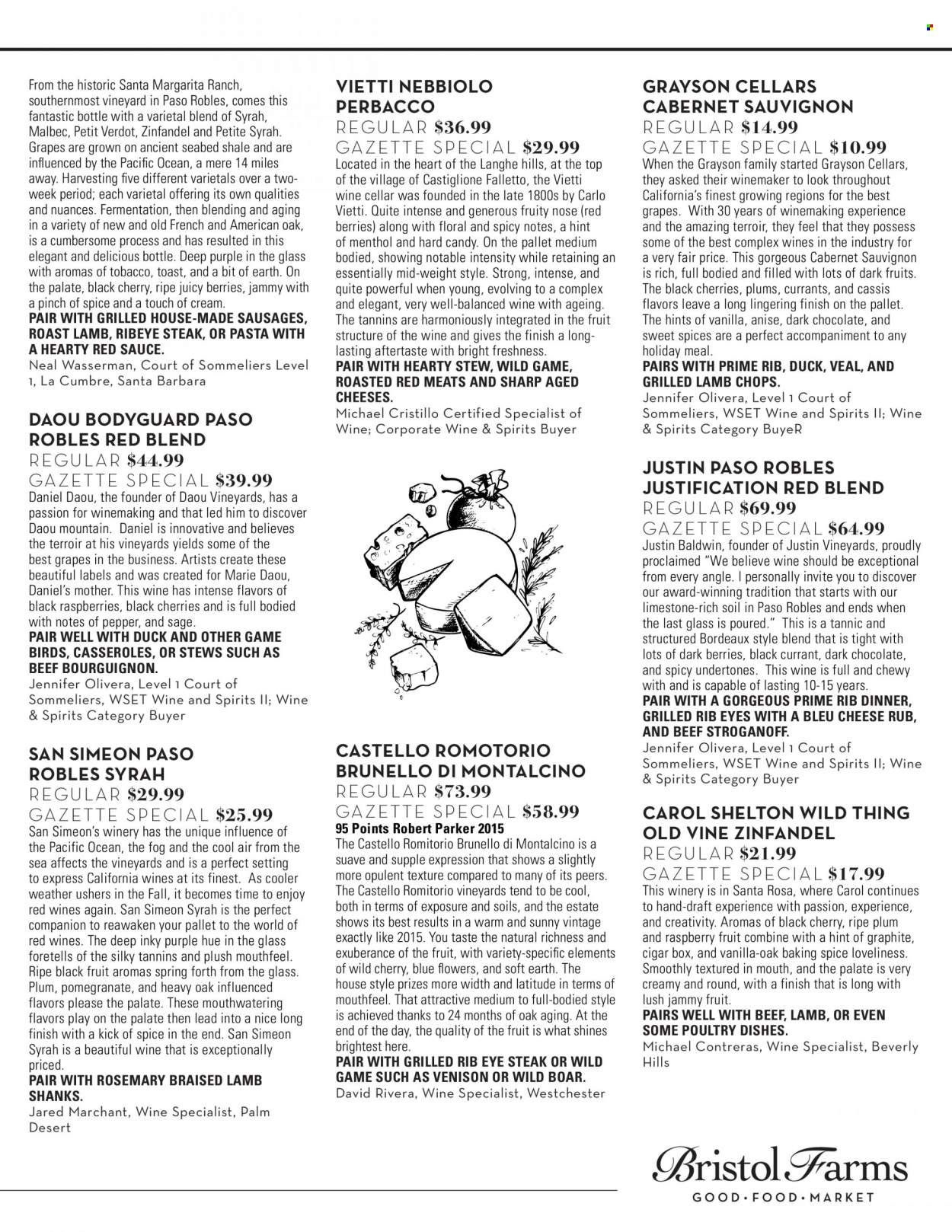 Bristol Farms (CA) Weekly Ad Flyer Specials October 5 to November 1, 2022