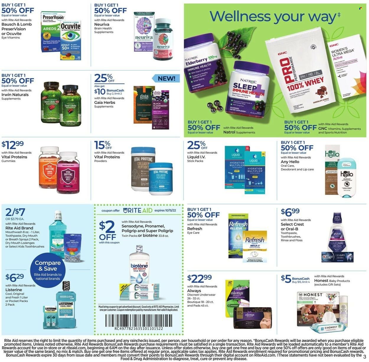 RITE AID Weekly Ad Flyer Specials October 9 to October 15, 2022