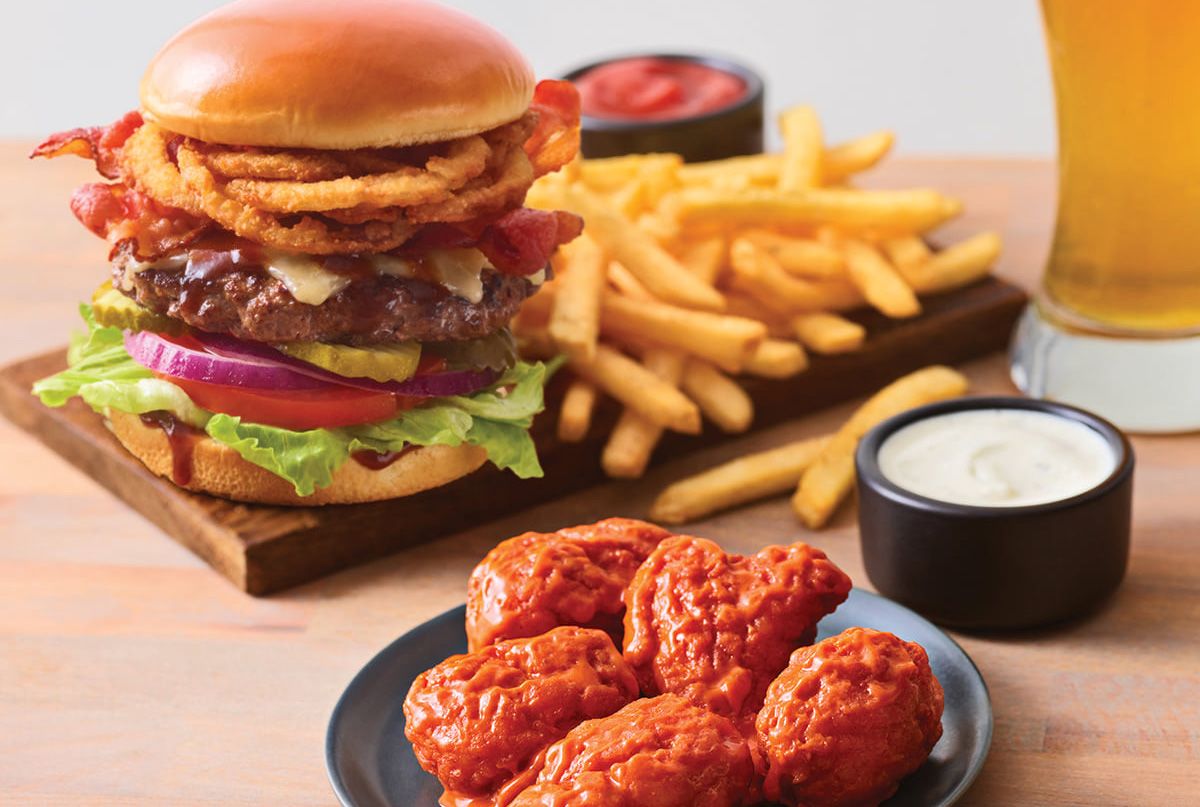 Score 5 Boneless Chicken Wings for $1 with the Purchase of a Handcrafted Burger at Applebees Score 5 Boneless Chicken Wings for $1 with the Purchase of a Handcrafted Burger at Applebees