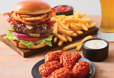 Score 5 Boneless Chicken Wings for $1 with the Purchase of a Handcrafted Burger at Applebees 