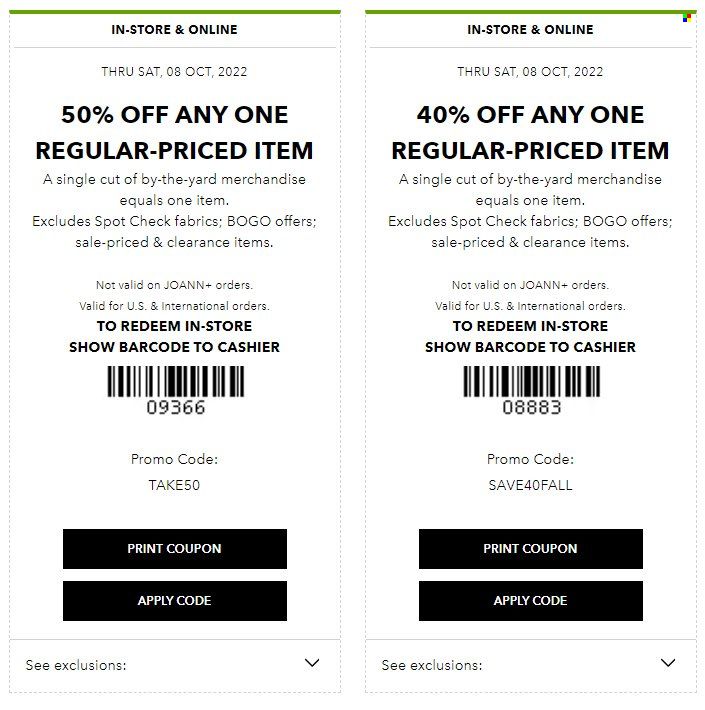 JOANN Weekly Ad Flyer Specials October 8 to October 8, 2022