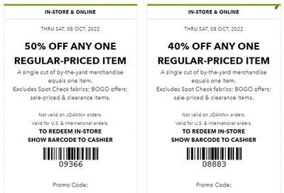 JOANN Weekly Ad Flyer Specials October 8 to October 8, 2022