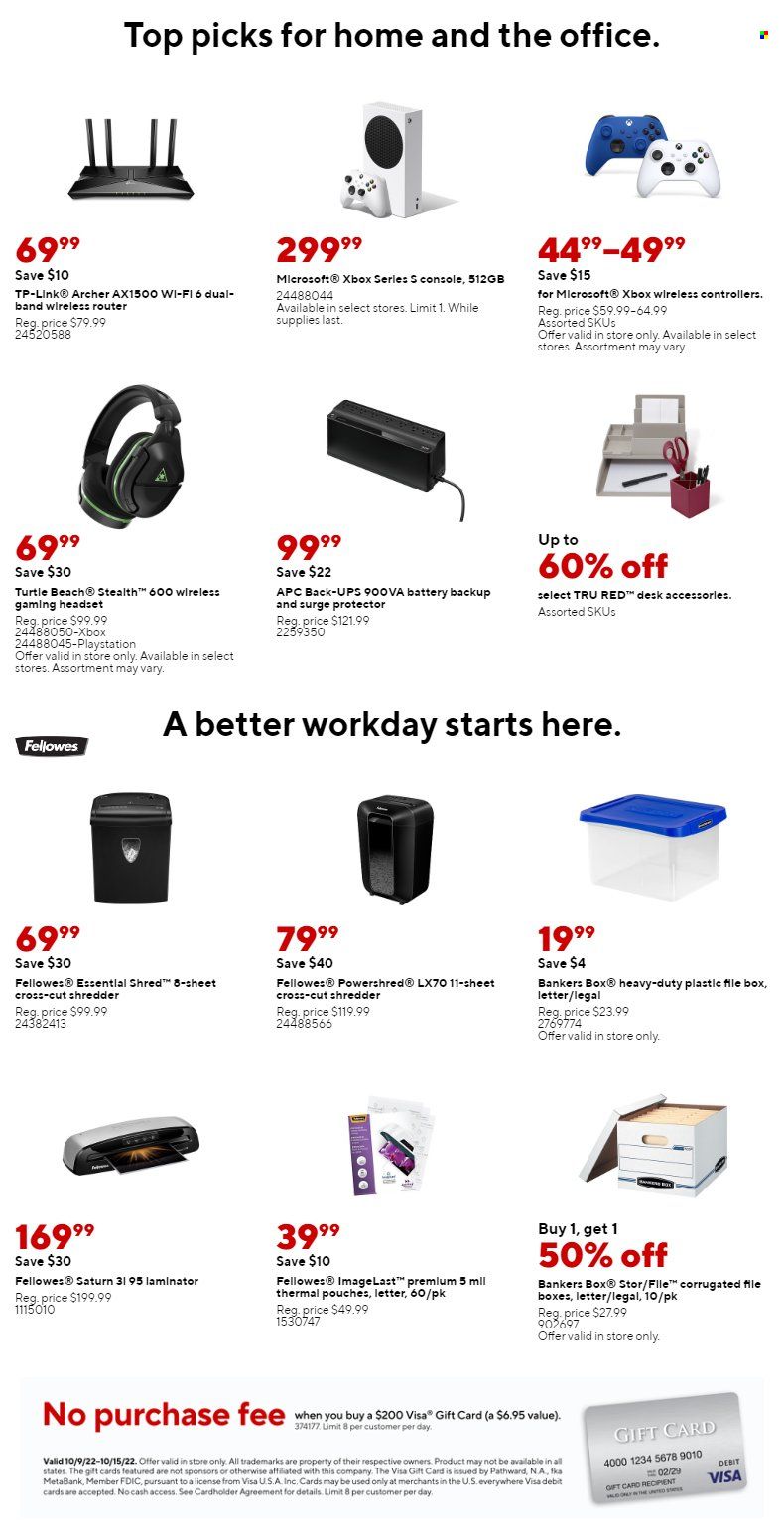 Staples Weekly Ad Flyer Specials October 9 to October 15, 2022