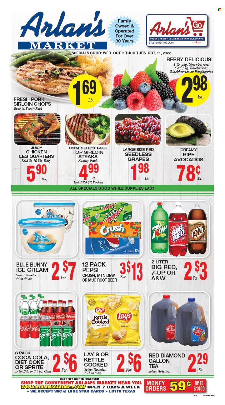 Arlan's Market (TX) Weekly Ad Flyer Specials October 5 to October 11, 2022